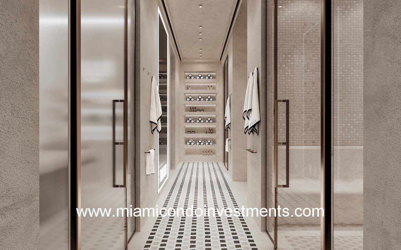 ELLE Residences Miami Spa and Locker Room