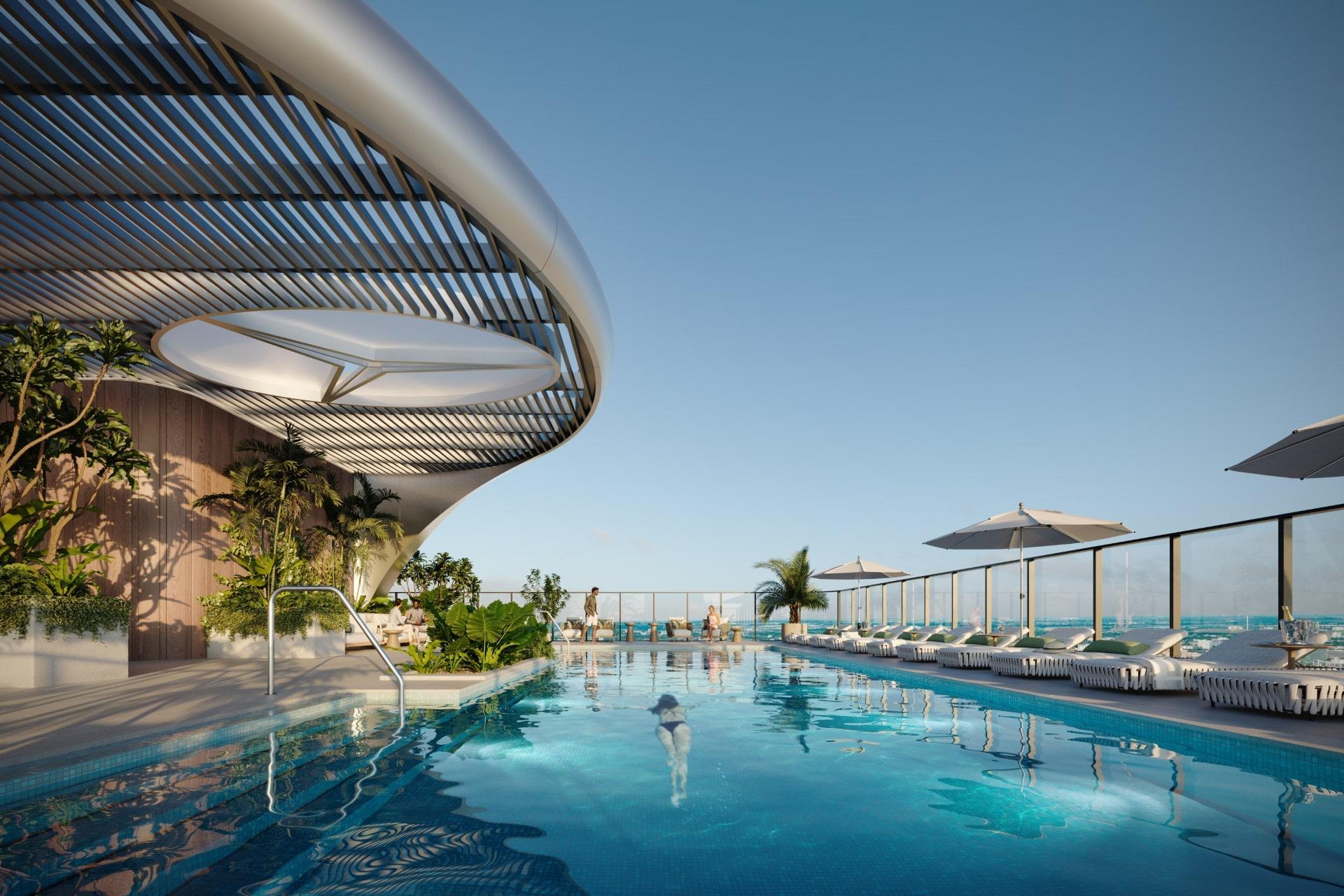 Mercedes Benz Places Ocean View and Pool Deck