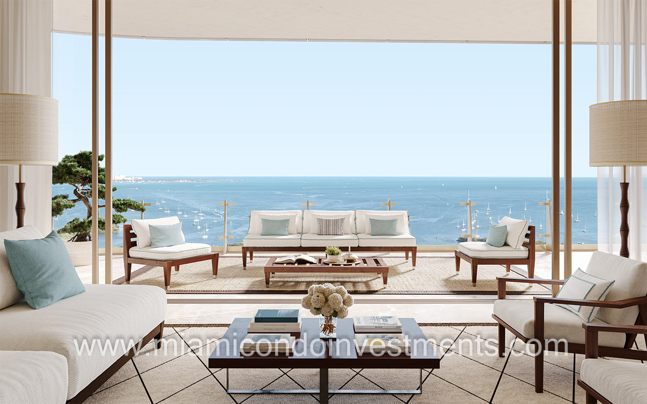terrace with water view