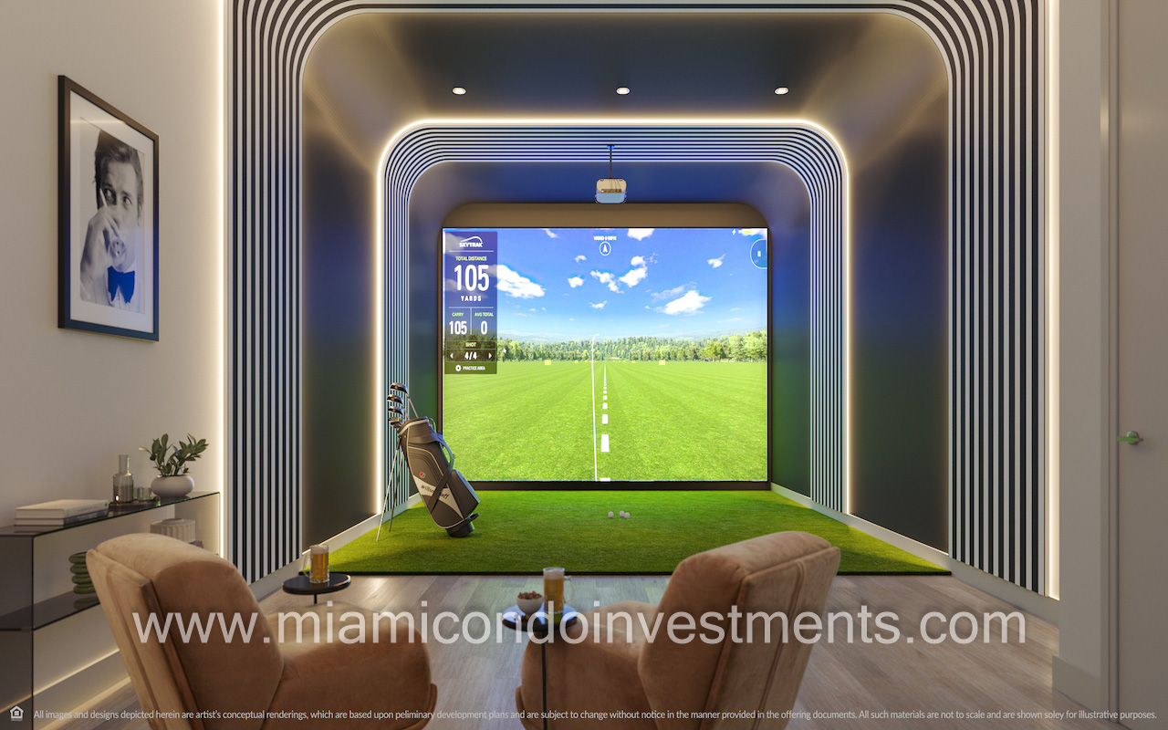 Continuum Club & Residences golf simulator