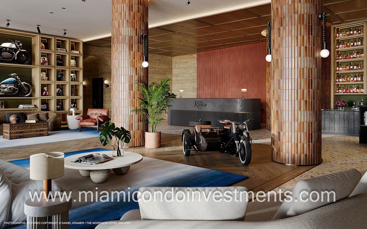 The Rider Residences condominiums facing reception