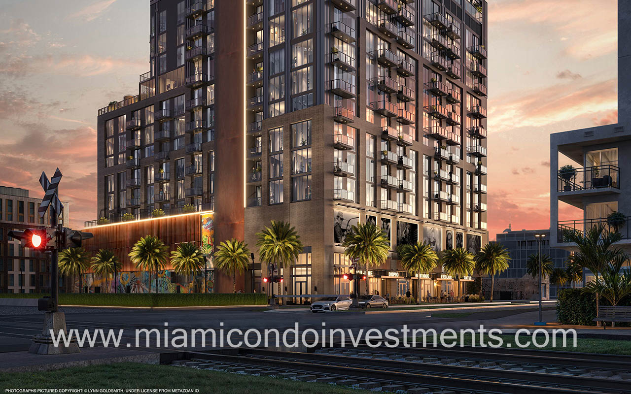 The Rider Residences condominiums facing side angle of building street level