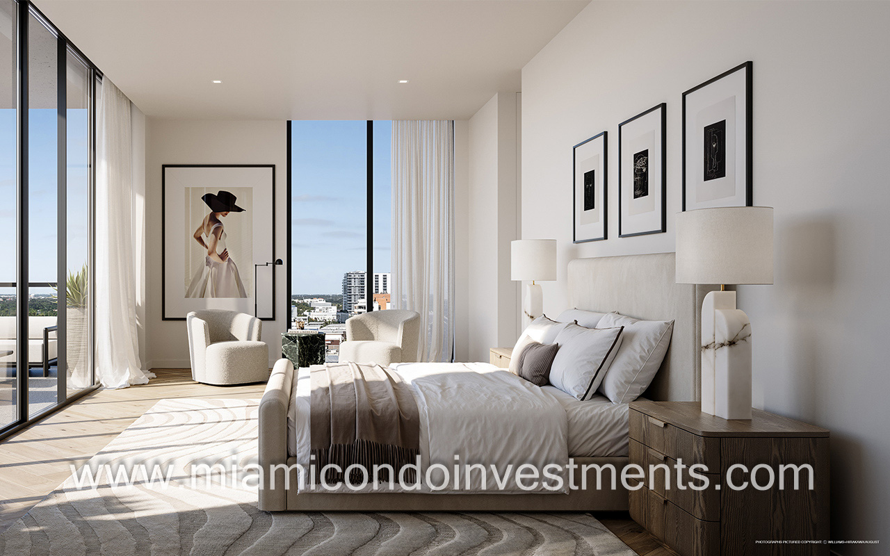 The Rider Residences condominiums penthouse bedroom