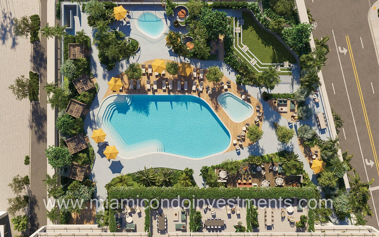 Miami Tropic pool deck aerial