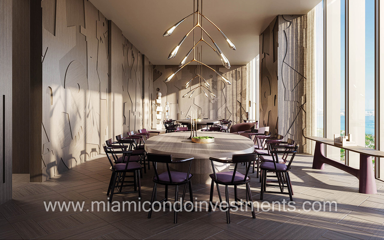 Miami Tropic Residences private dining room