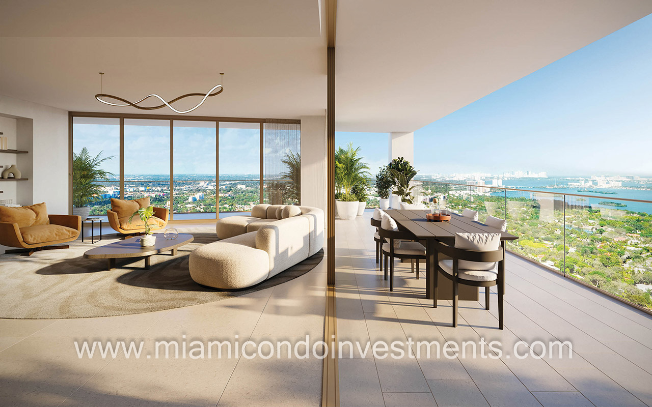 Miami Tropic living room and terrace