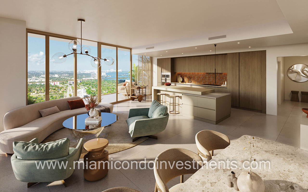 Miami Tropic living kitchen dining 2