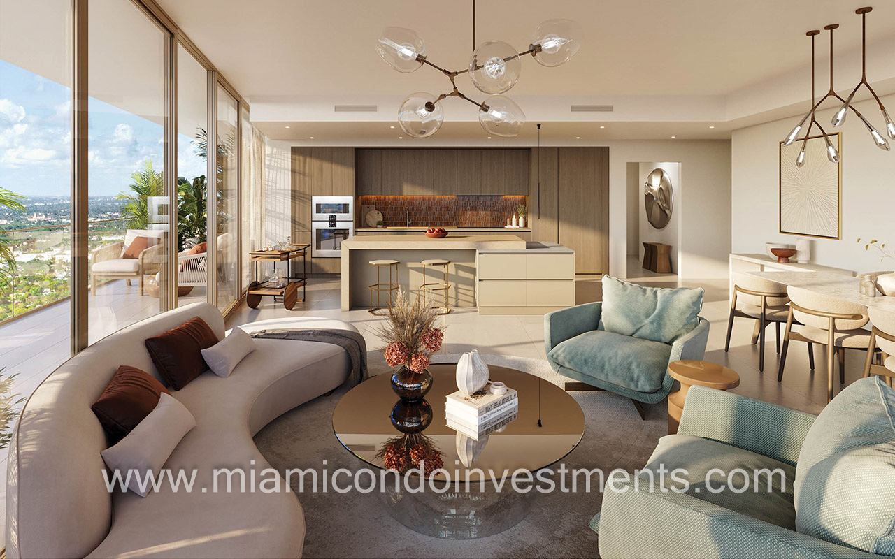 Miami Tropic living kitchen dining 3