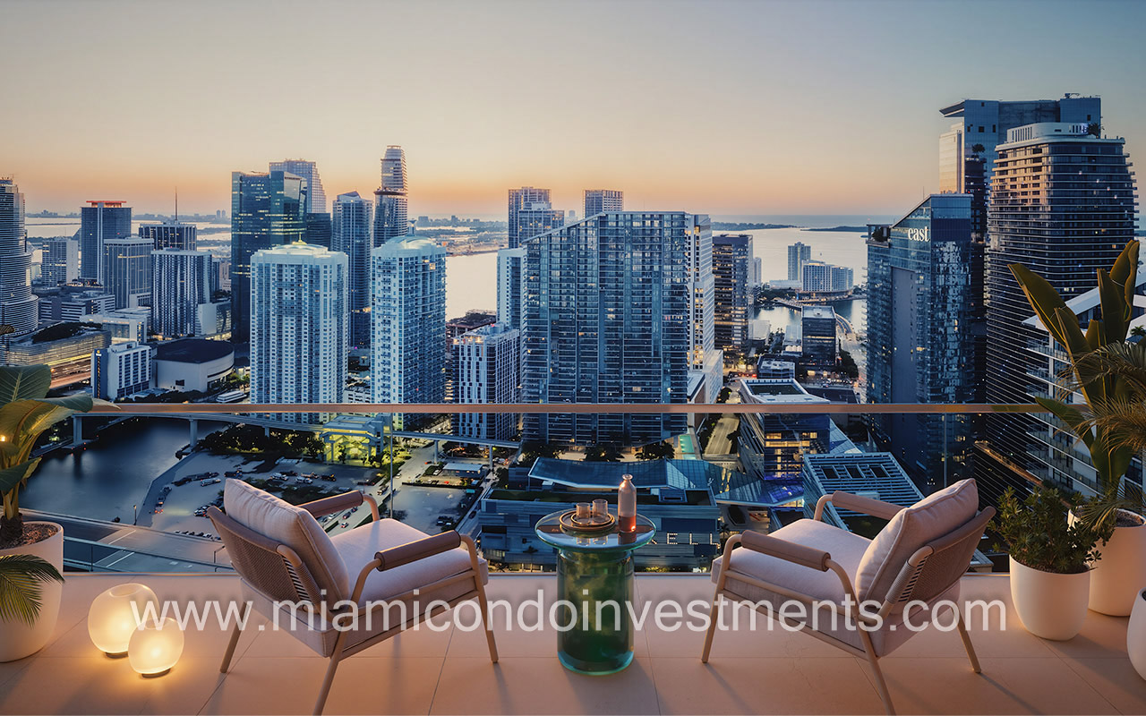 The Standard Residences Brickell balcony views