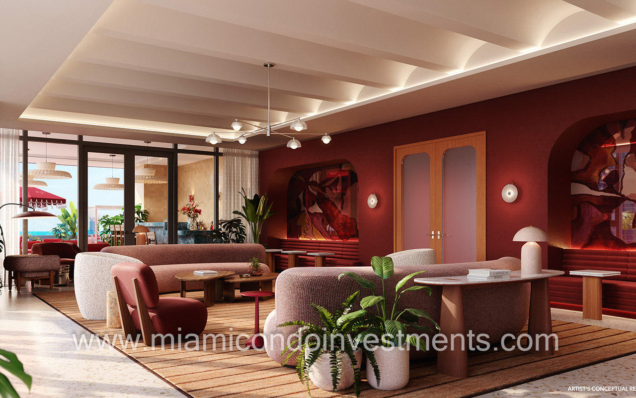 The Standard Residences Brickell clubroom