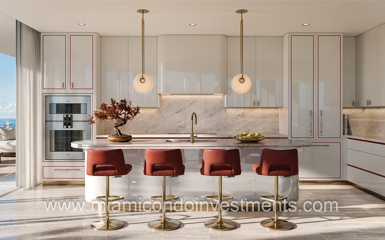 Faena Residences Miami kitchen