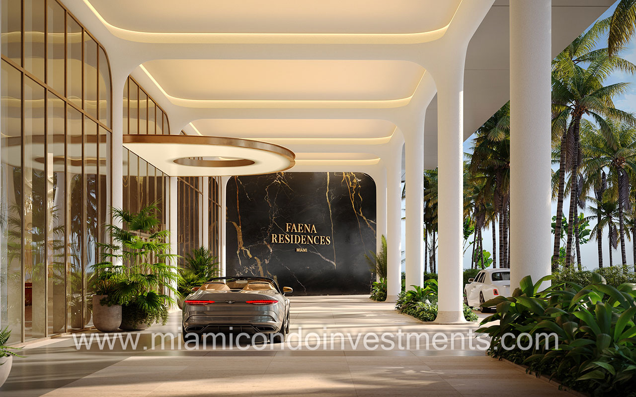 Faena Residences Miami porte cochere