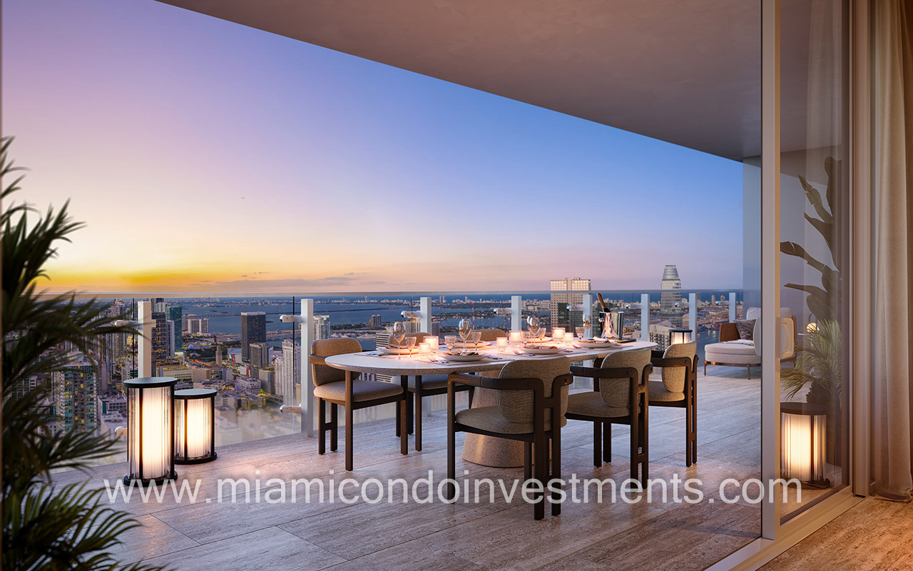 terrace with views