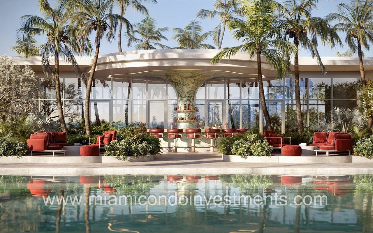 Faena Residences Miami pool and juice bar