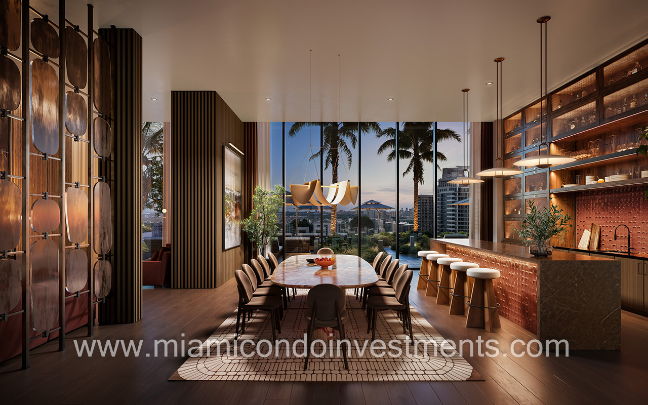 dining room and bar
