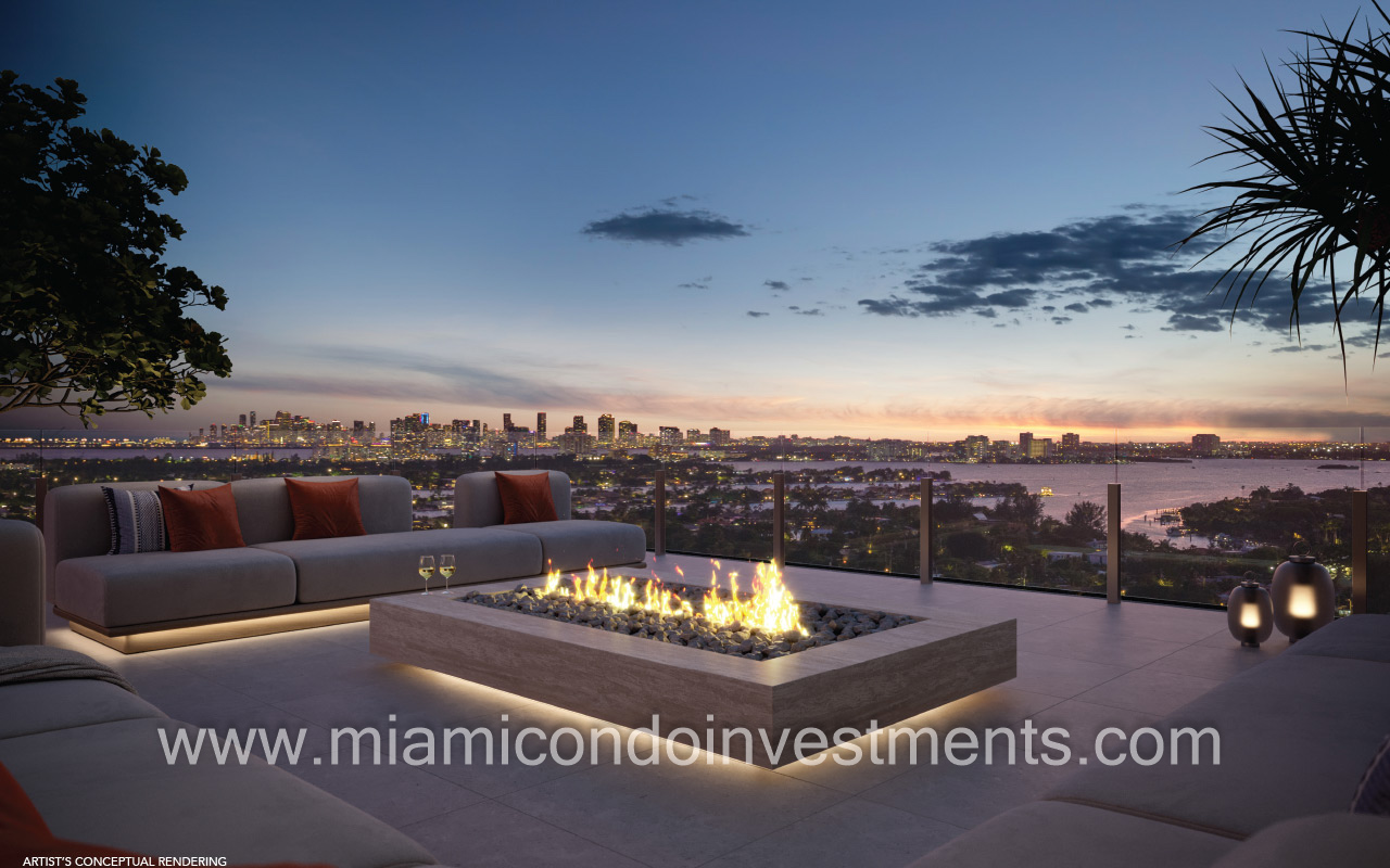 Ocean House Surfside rooftop outdoor lounge