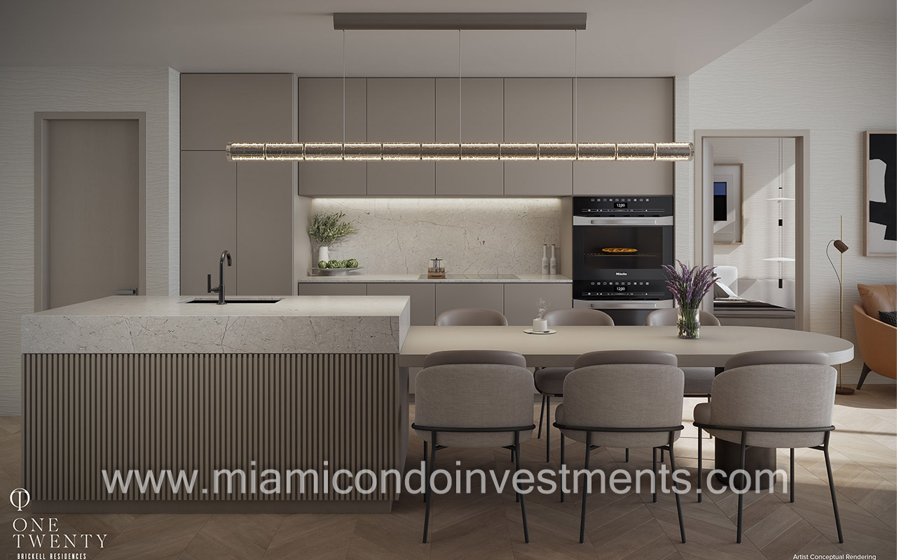 One Twenty Brickell kitchen day