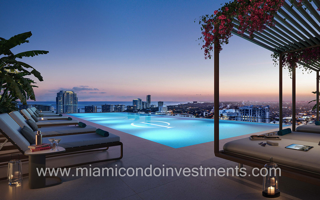 One Twenty Brickell rooftop pool