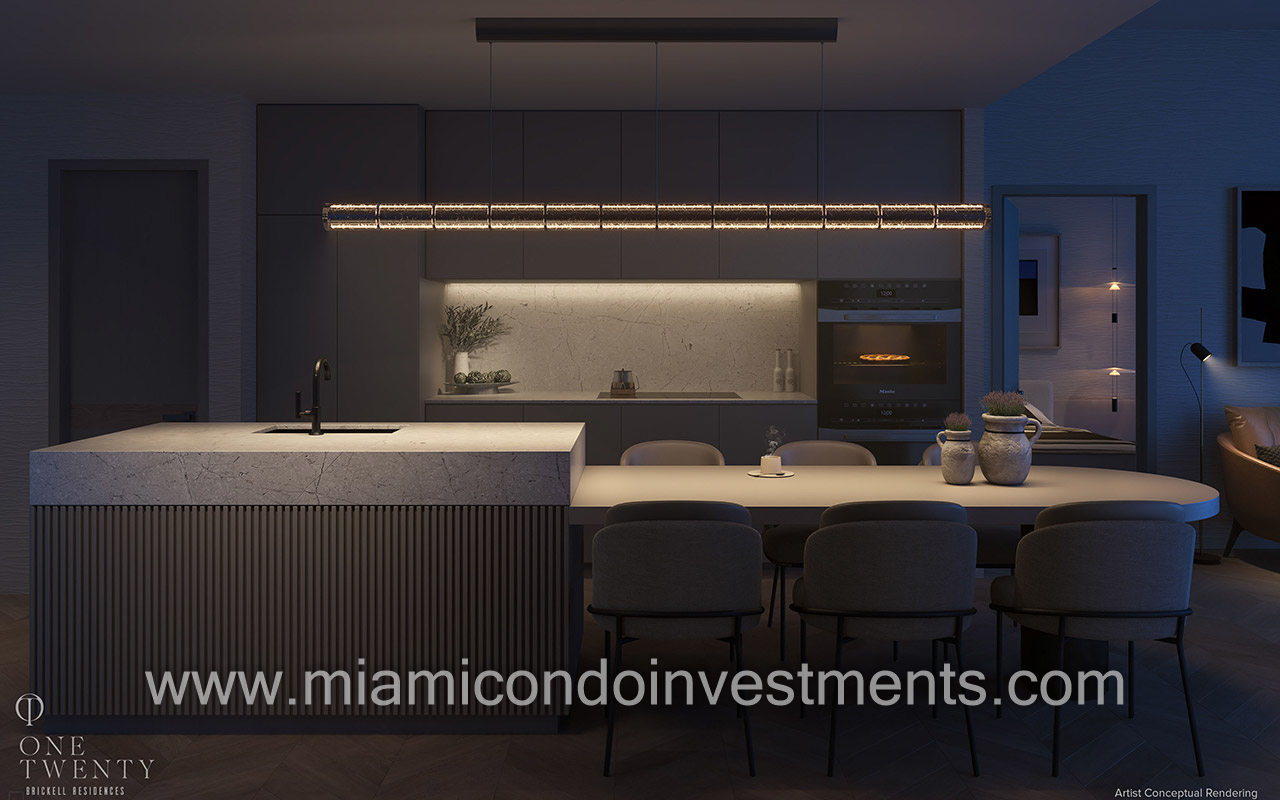 One Twenty Brickell kitchen night