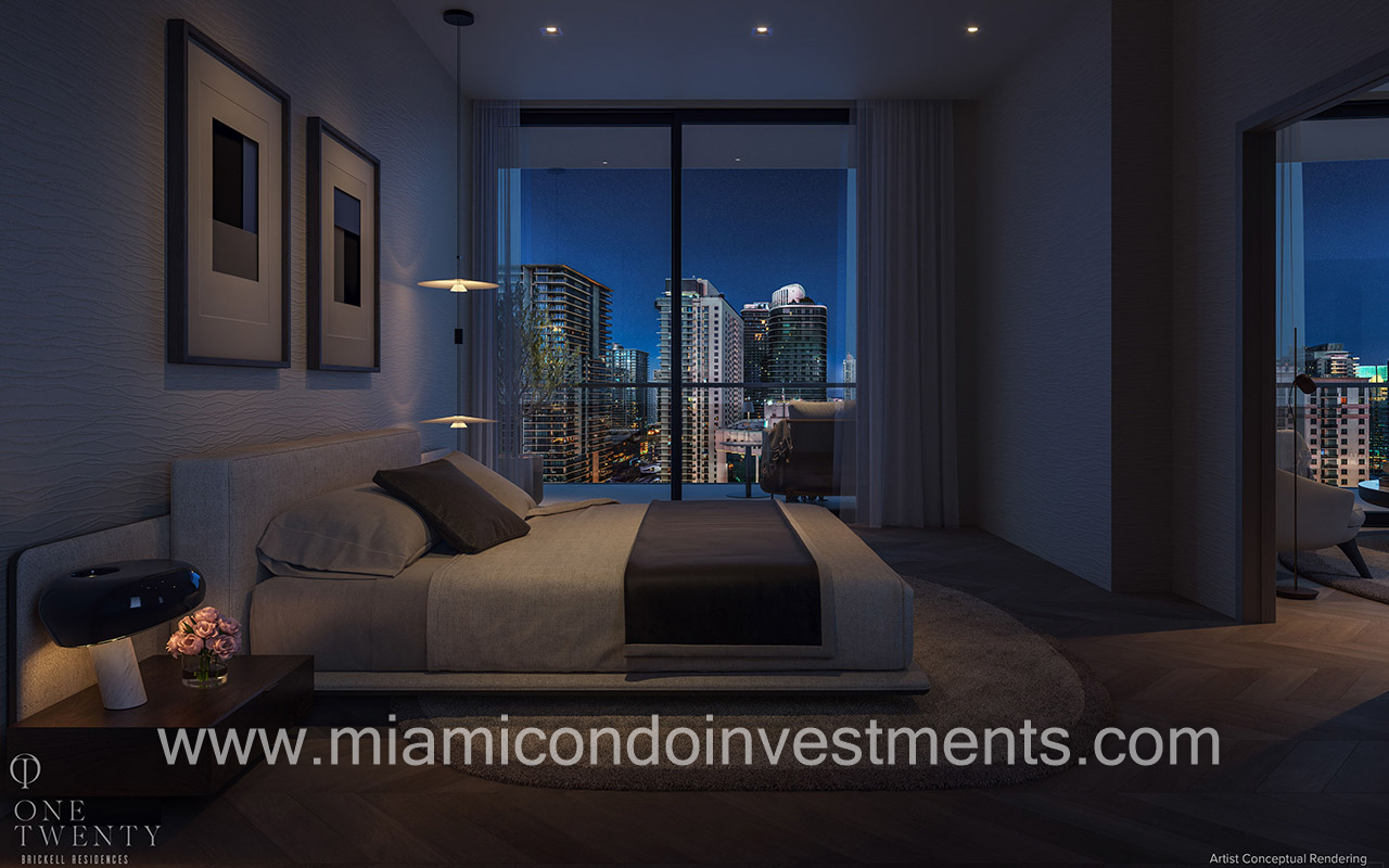 One Twenty Brickell primary bedroom