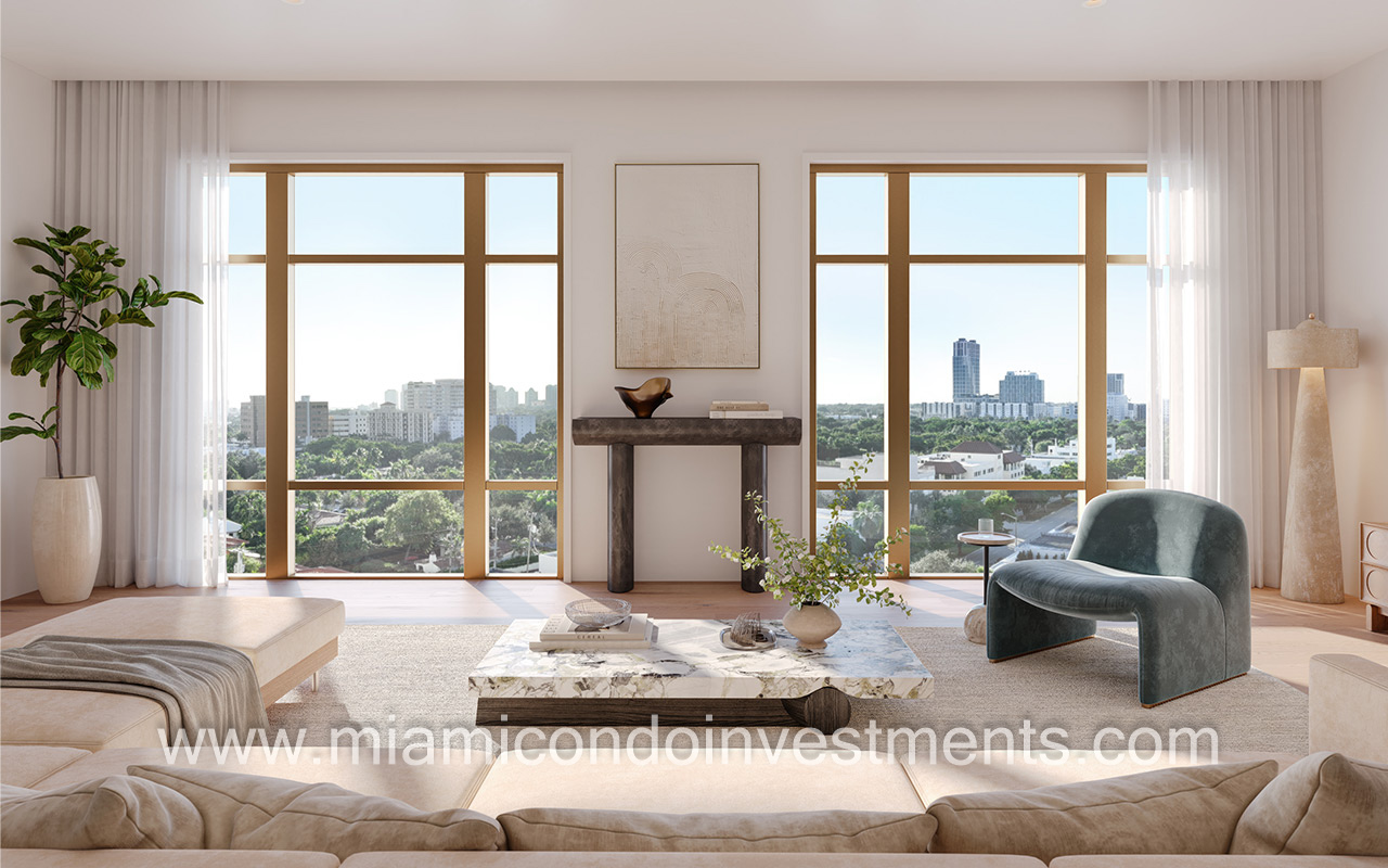 Ponce Park Coral Gables Living Room