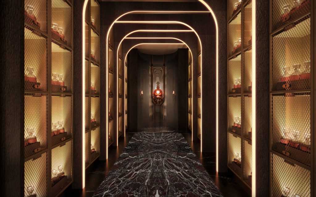 RIVANI speakeasy corridor