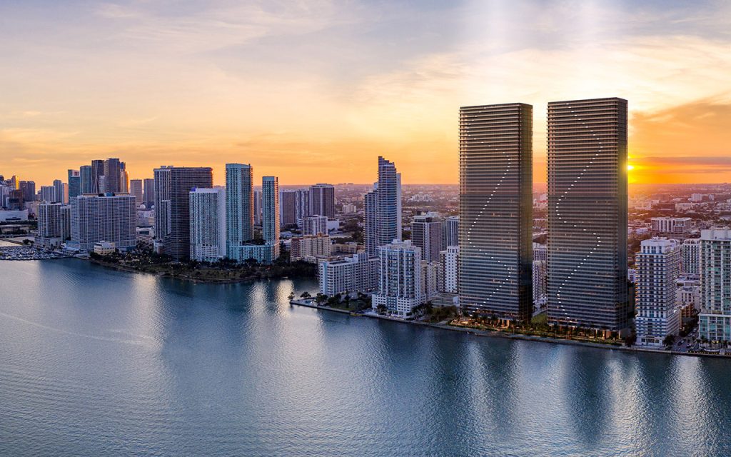 Aria Reserve Miami at sunset