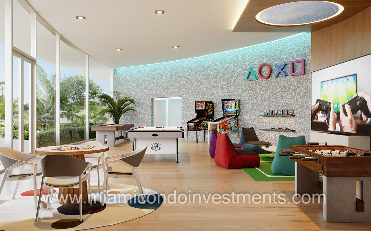 Aria Reserve Miami teens lounge and gaming center