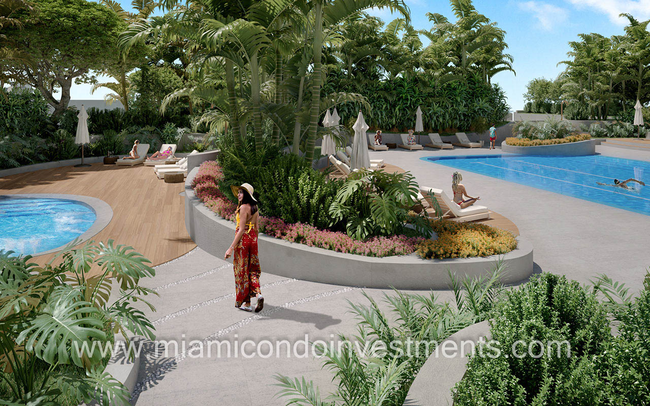 Aria Reserve Miami lap pool and whirlpool