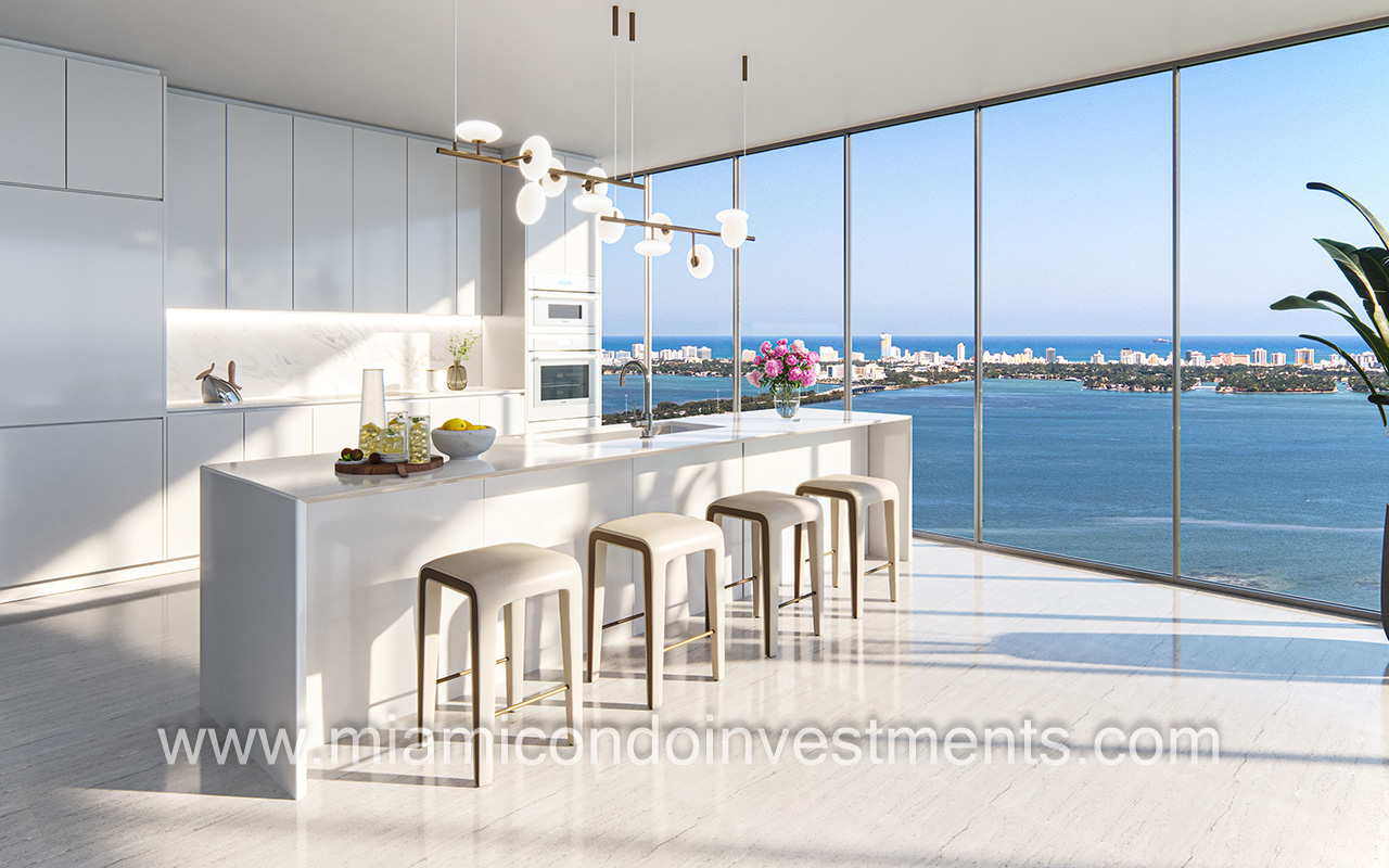 Aria Reserve South kitchen water views