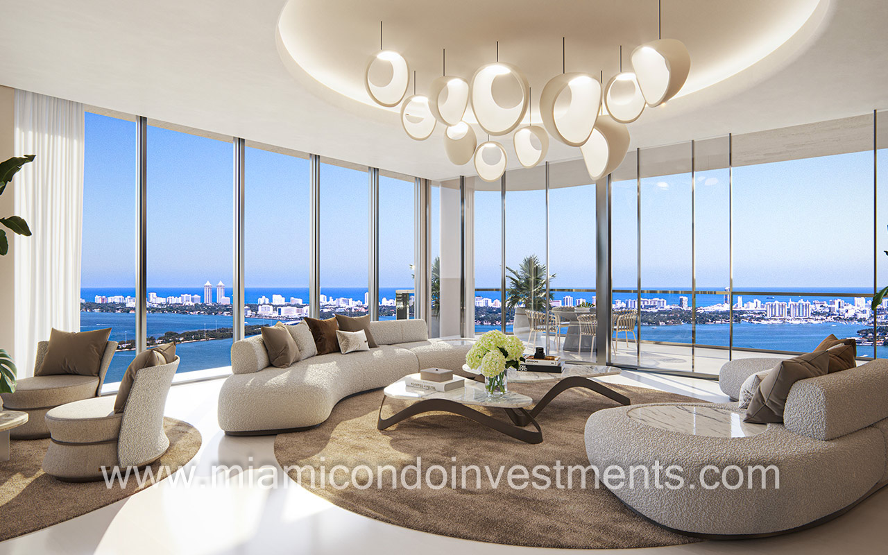Aria Reserve South Tower living room corner unit