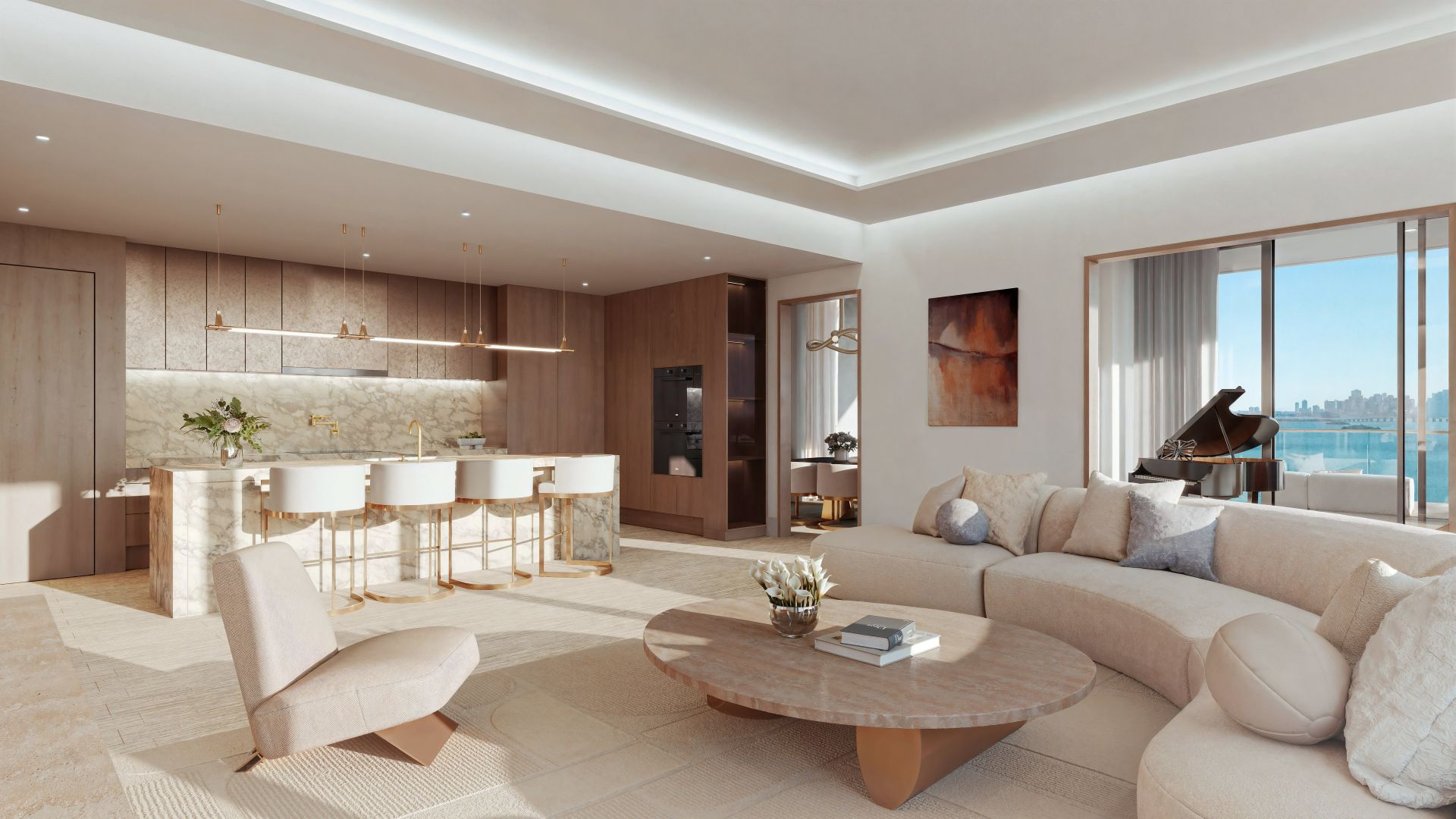 Tula Residences kitchen and living room