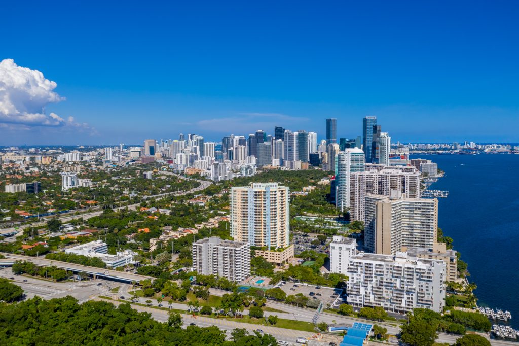 Brickell skyline sunny day