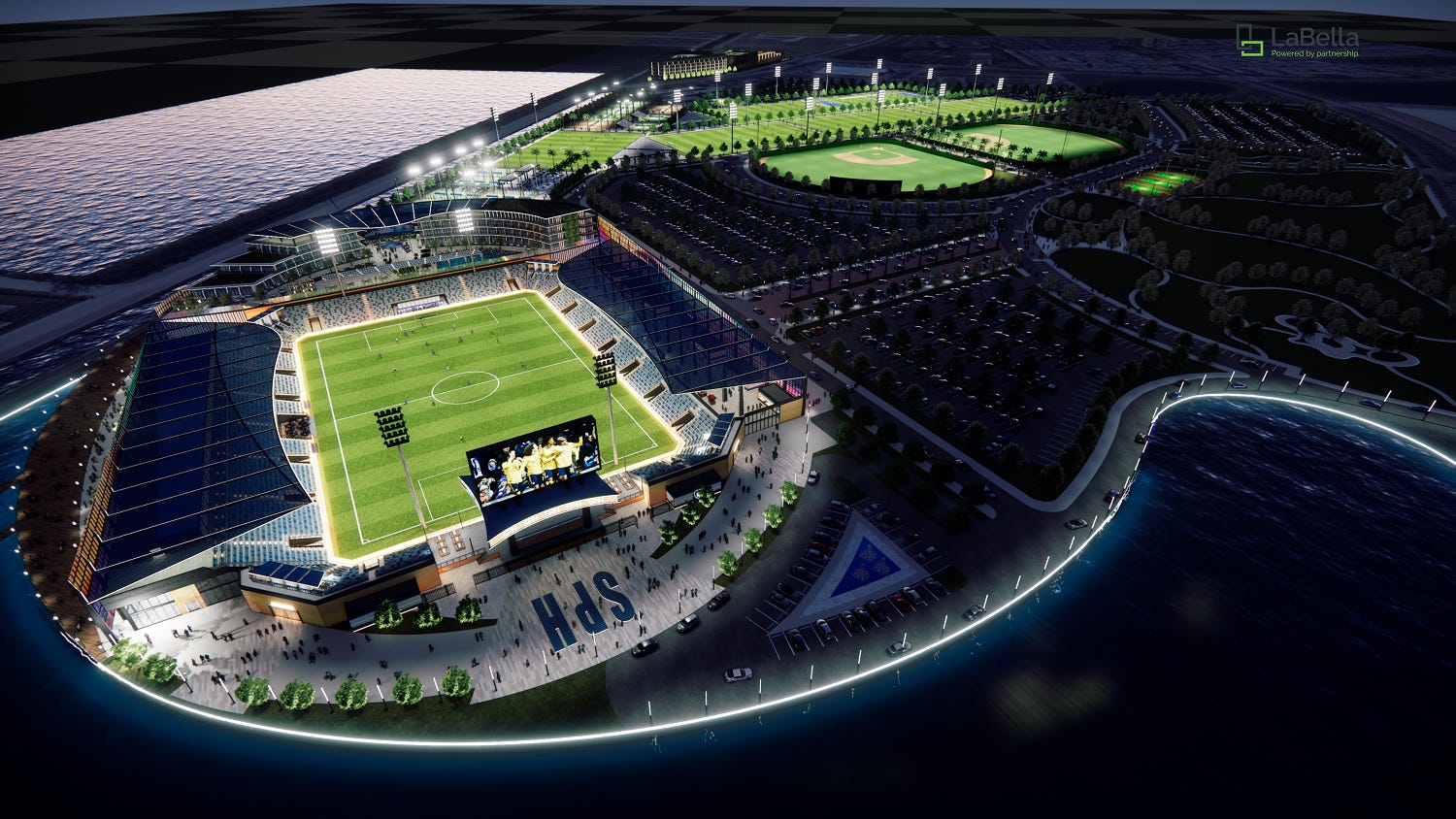 Miami FC Stadium at night
