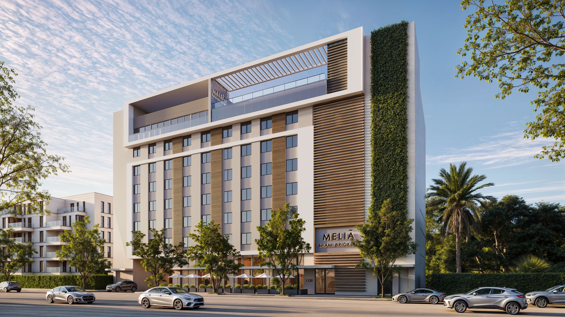 exterior of Melia Miami Brickell condo-hotel