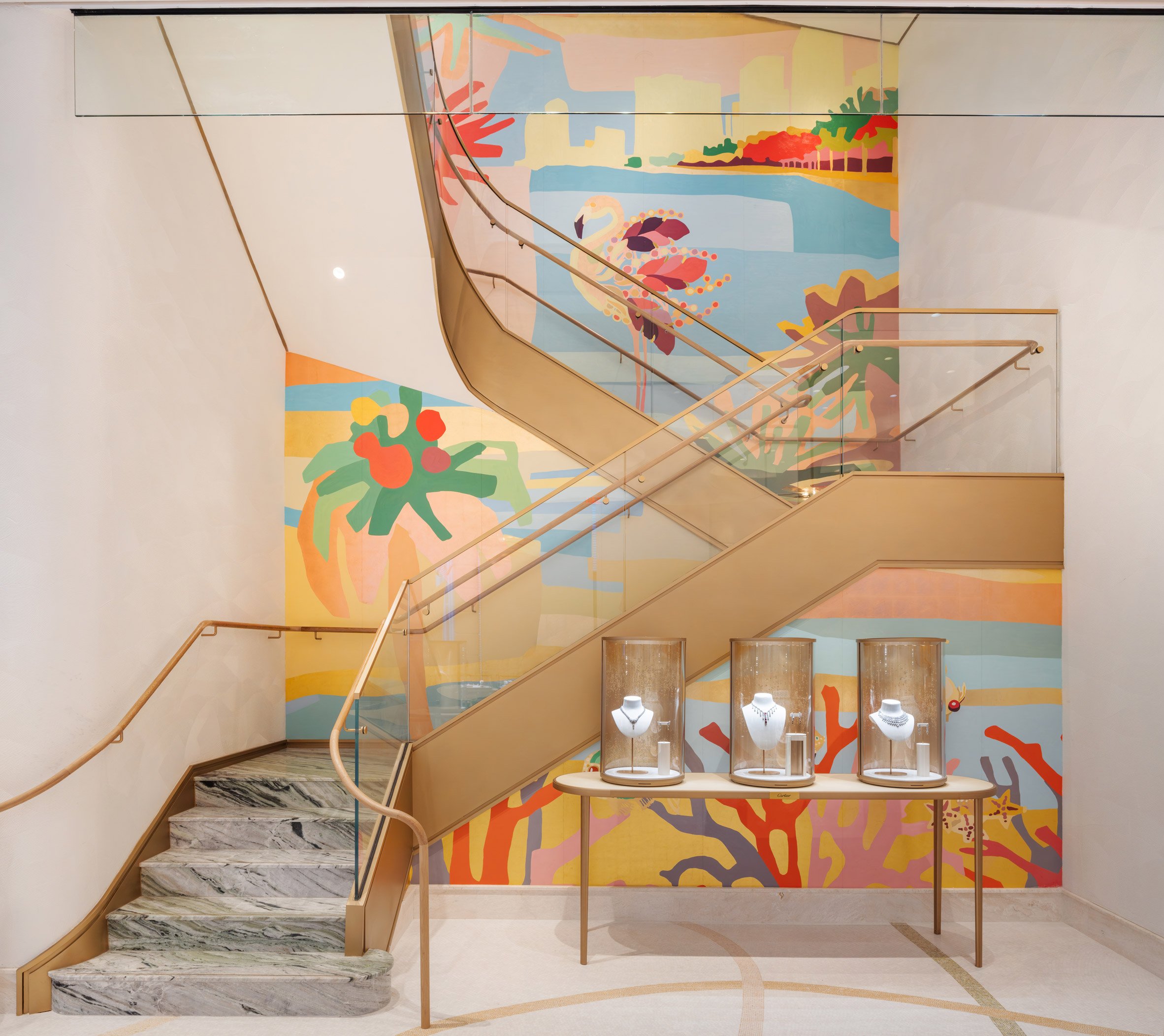 interior design of Cartier store in the Miami Design District