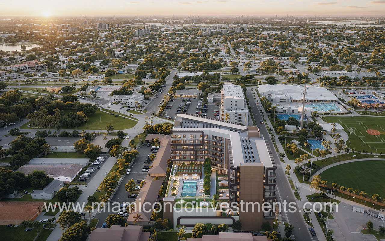aerial view of Seven Park