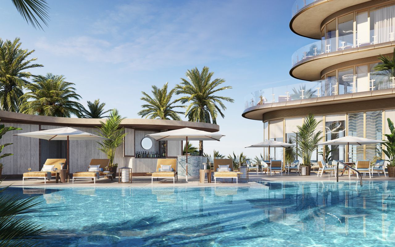 pool deck at Four Seasons Residences Coconut Grove