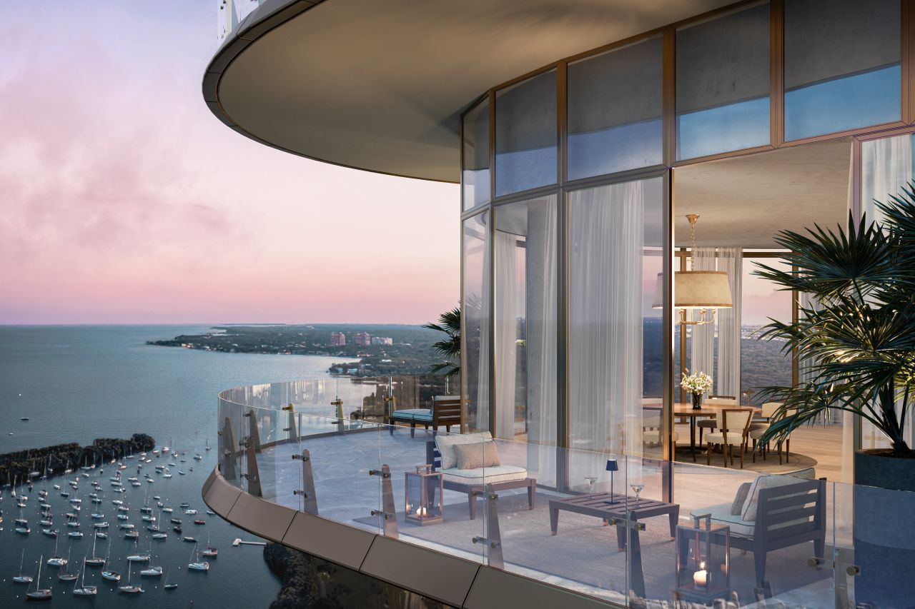 Exterior facade of Four Seasons Residences Coconut Grove