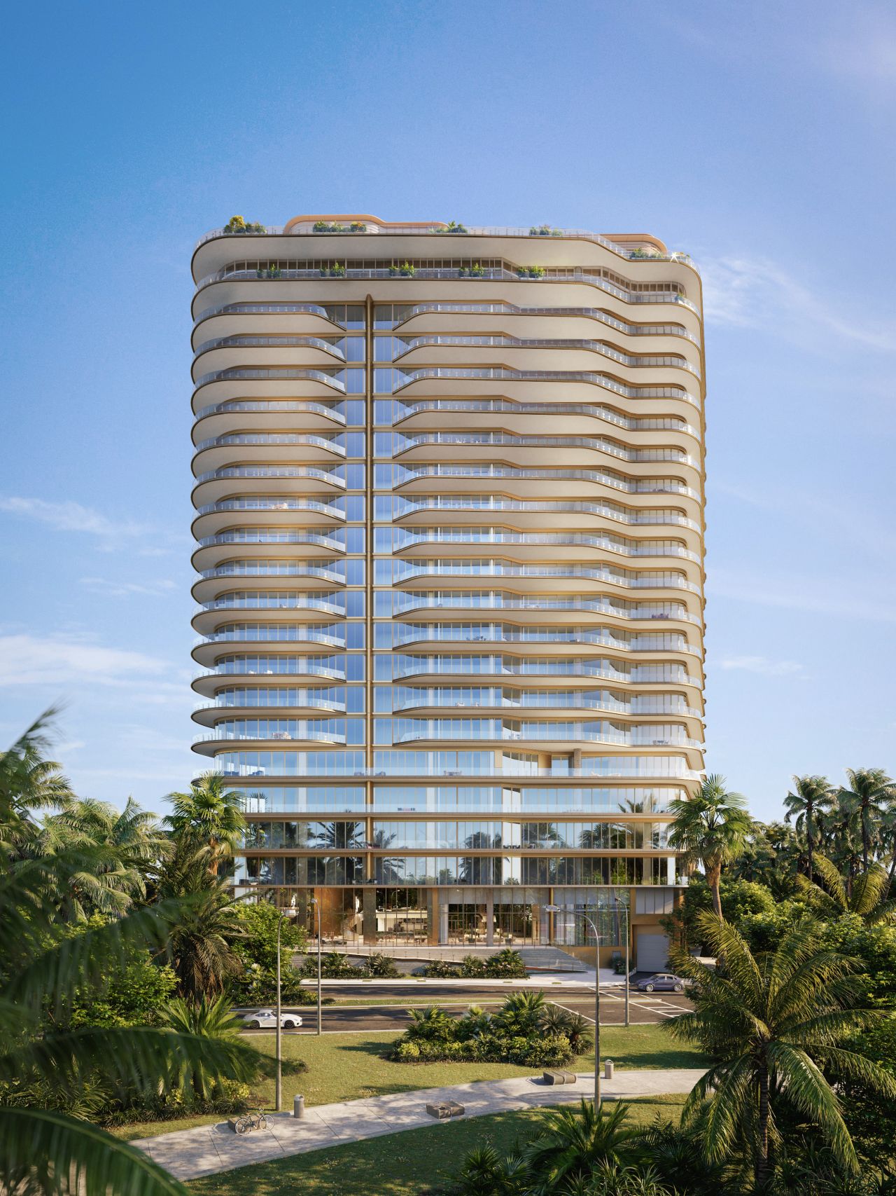 exterior rendering of Four Seasons Residences Coconut Grove