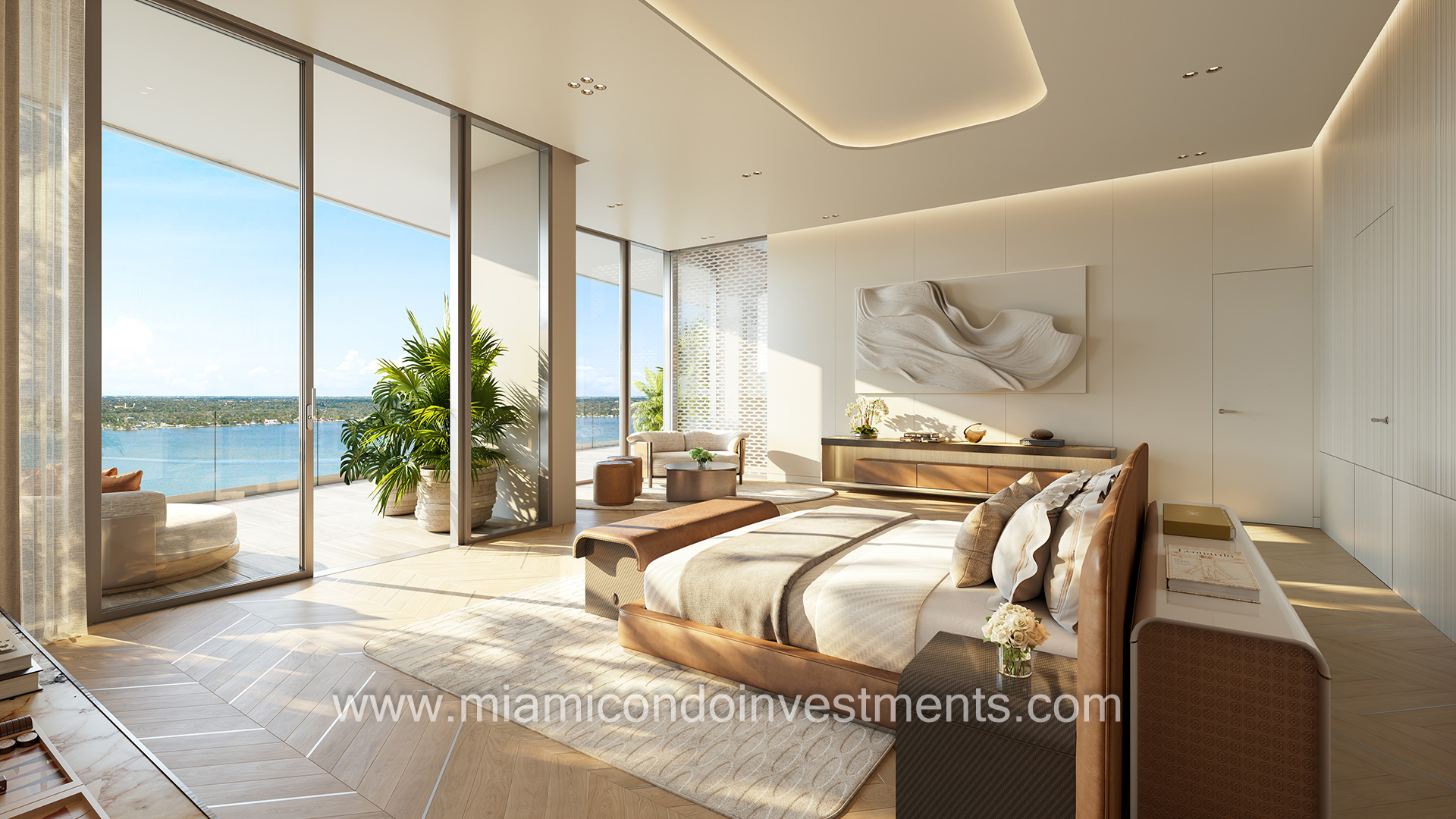 Pagani Residences duplex penthouse primary bedroom