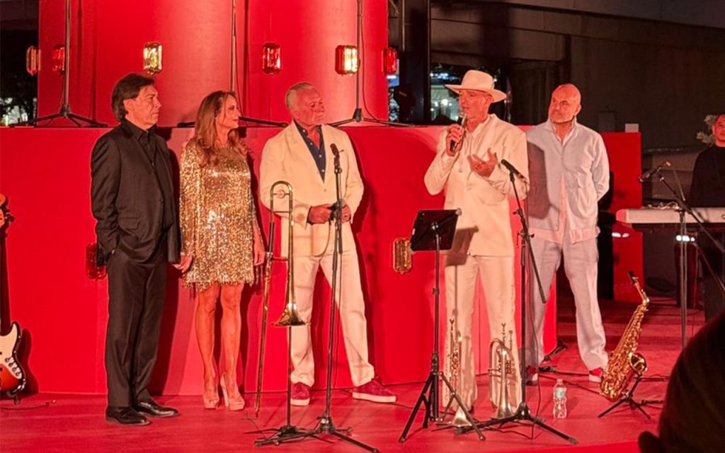 Alan Faena speaking at Faena Residences Miami grand opening even on the Miami Riverfront