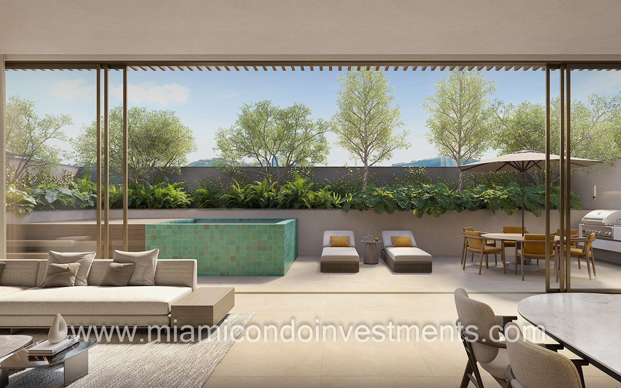 garden residences terrace at Colette