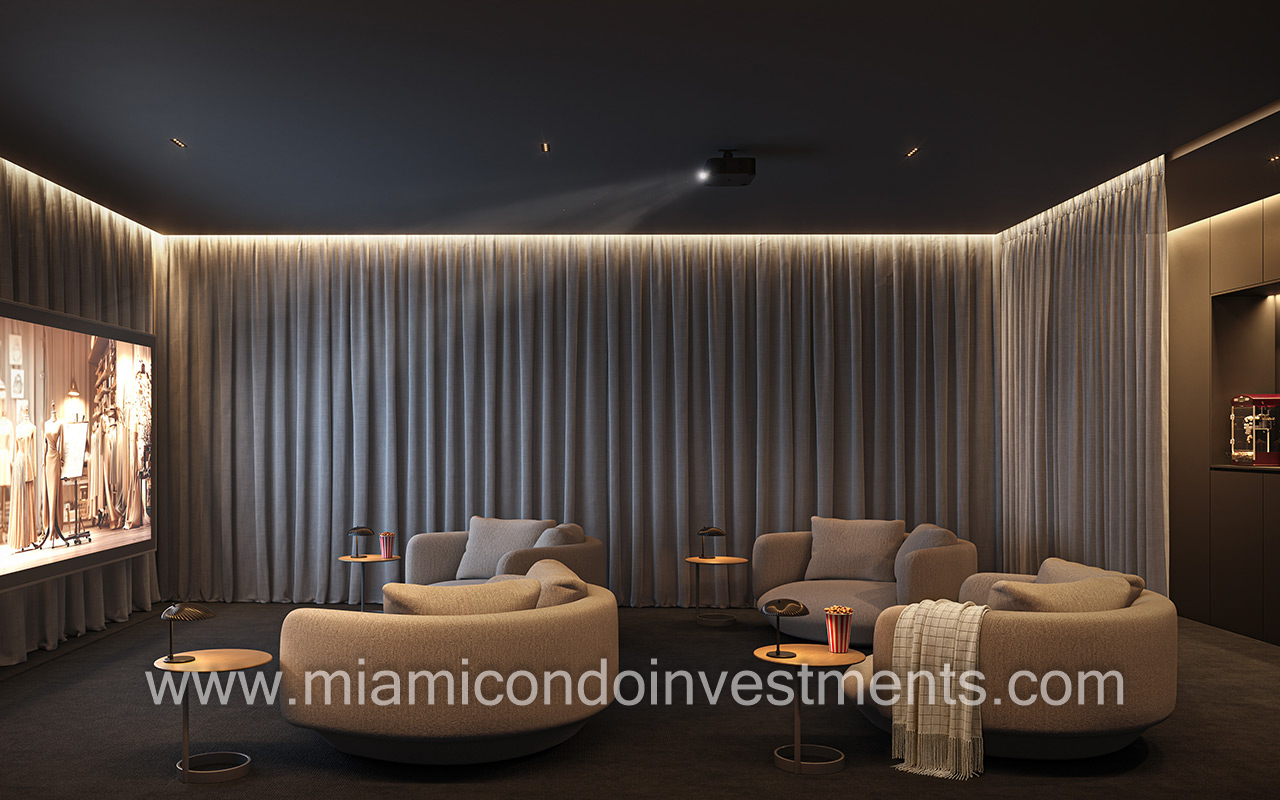 media room at Colette