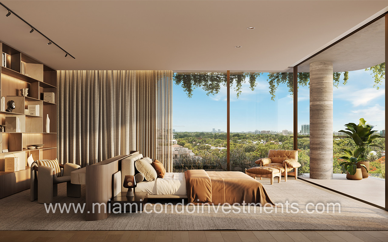 primary bedroom in the penthouses at Colette