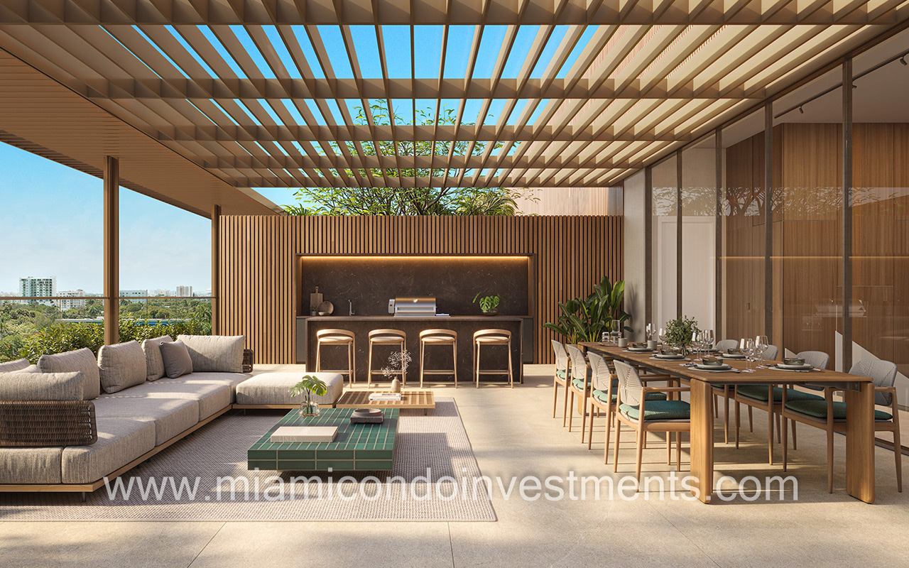 Colette penthouses rooftop summer kitchen and dining