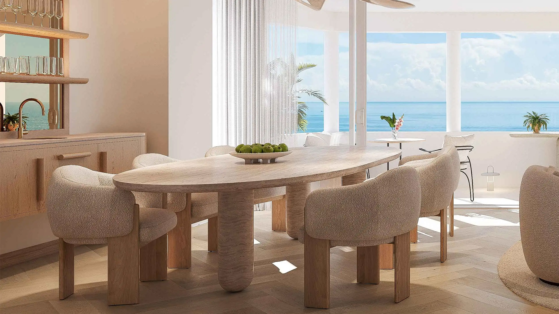 Delano hotel suite dining