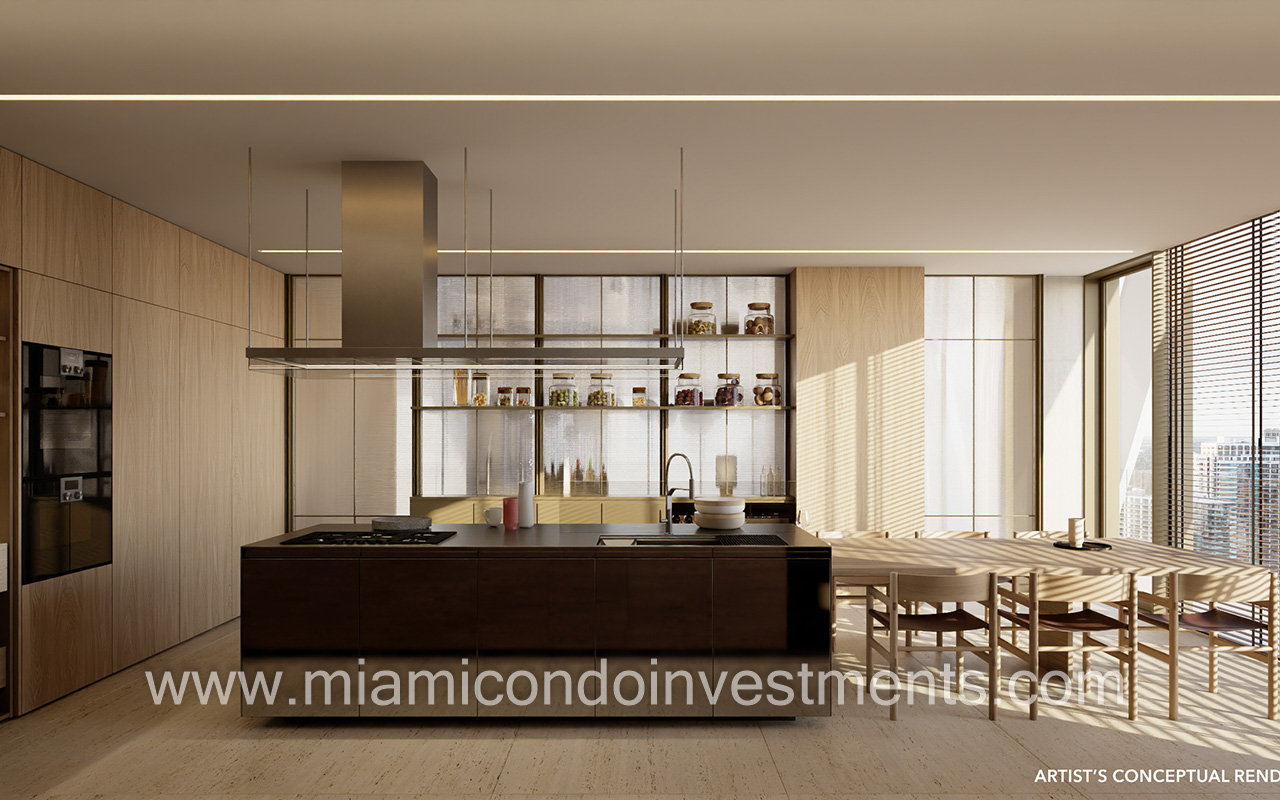private dining rendering - HQ Residences Miami