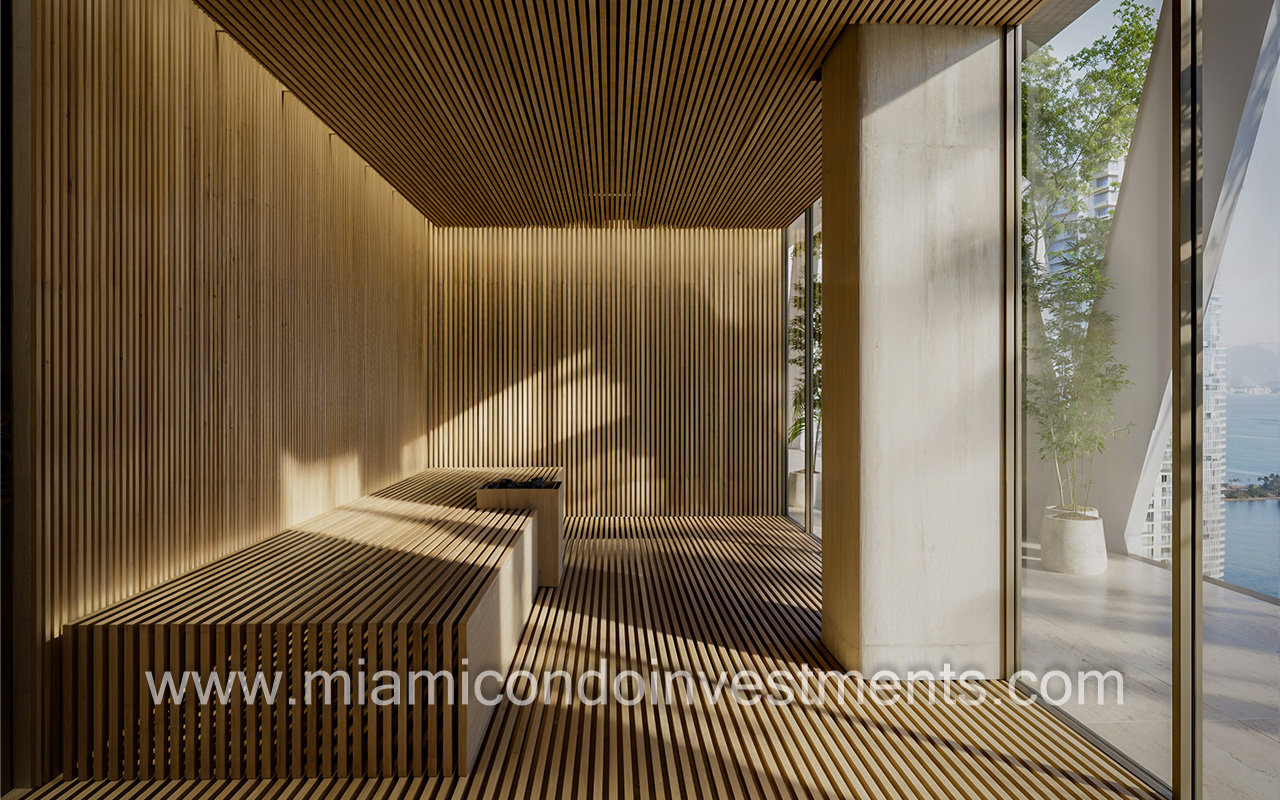 sauna rendering - HQ Residences Miami