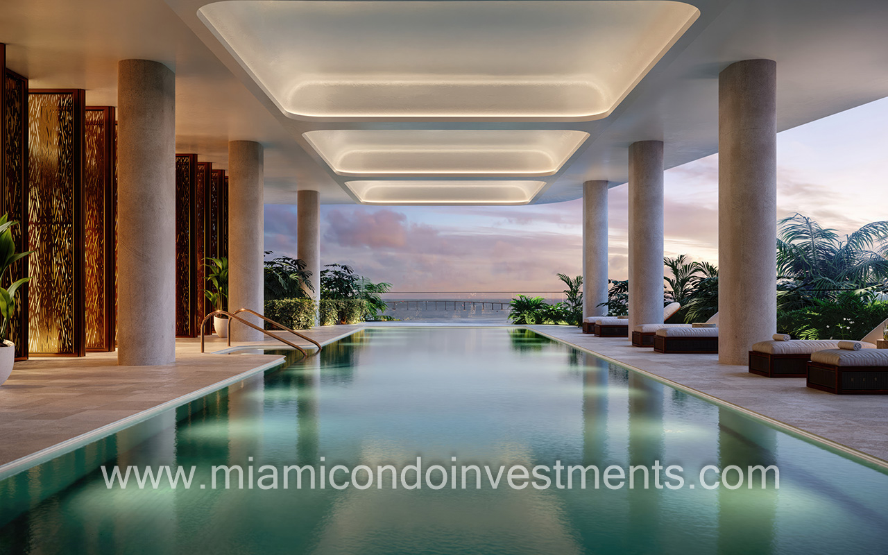 spa pool rendering - Mandarin Oriental Miami Hotel